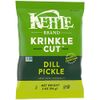 Kettle Brand Potato Chips, Krinkle Cut, Dill Pickle Kettle Chips, Snack Bag 2 Oz (Pack of 6)