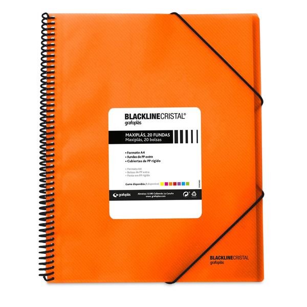 grafoplas 39832252 – 20 Pockets Folder, A4, Tapas, PP Orange