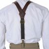 TOURBON Men's Y-Back Adjustable Elastic Suspender with Hooks Work Suspender Gift