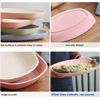 Lightweight Wheat Straw Plates - 4 Pack 11.8'' Unbreakable Sturdy Plastic Din...