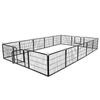 24" 16 Panel Detachable Dog Kennel Exercise Playpen Multiple Shape Safe For Pet