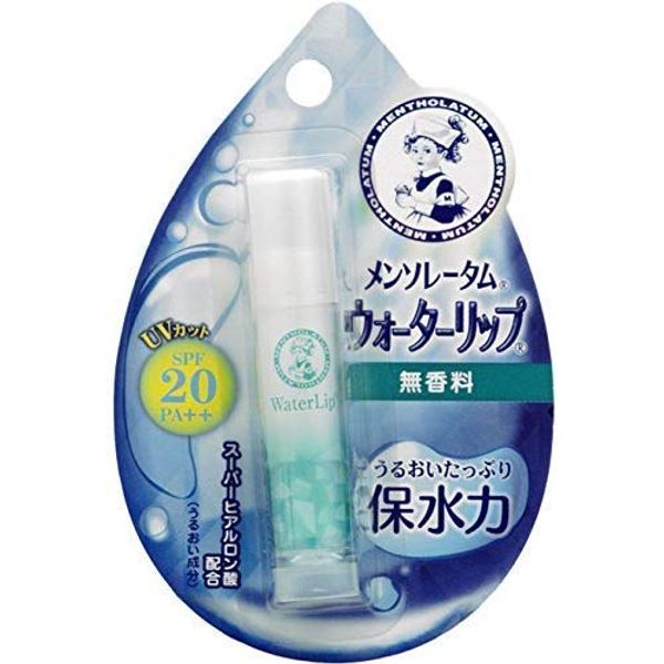 Mentholatum Water Lips, Unscented, 0.2 oz (4.5 g) x 3 Packs
