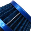Tiardey 60mm Universal Motorcycle Air Filter Clamp Air Intake Filter Kit - Blue