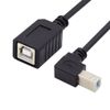 chenyang Printer Scanner Disk USB 2.0 Type B Male to Female 90 Degree Down Angled Extension Cable 20cm