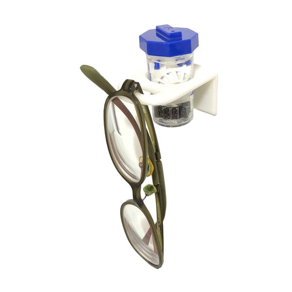 AO Cept Clear Care Lens Cup & Glasses Holder, Plant-derived Plastic, Clean, Hygienic for 1 Person, White