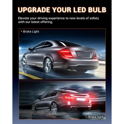SEALIGHT 7440 7443 LED Bulbs Red Brake Light Replacement Bulb with Turbo Fan, 3600LM 30W Surper Bright T20 7441 7444 W21W LED Bulb for Stop, Packing Light,Taillight, Pack of 2