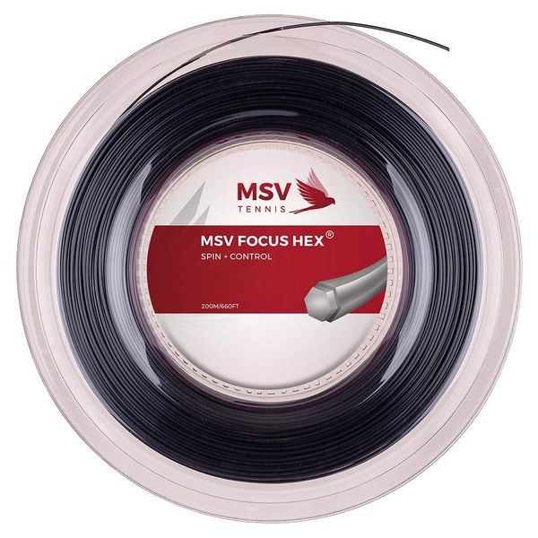 MSV Focus-Hex String Reel - Black, 1.23 mm