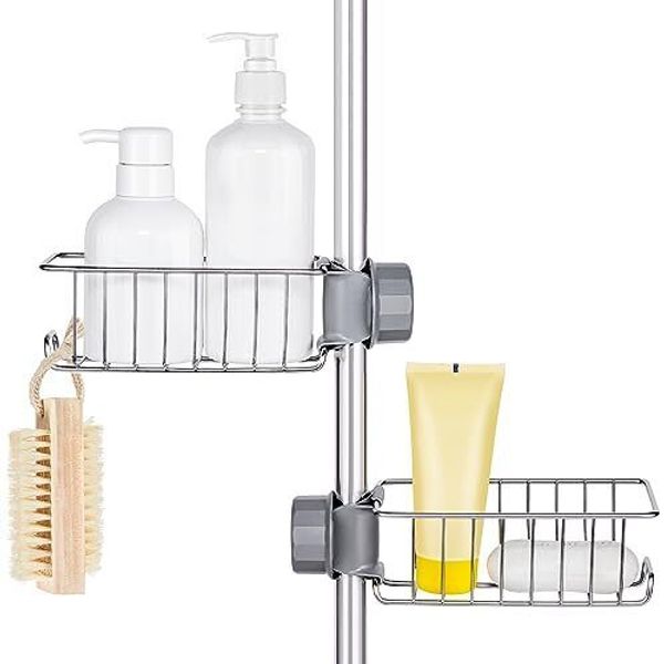 Buoluty Clawfoot Tub Shower Caddy(Shower Rod Not Included),Clawfoot Tub