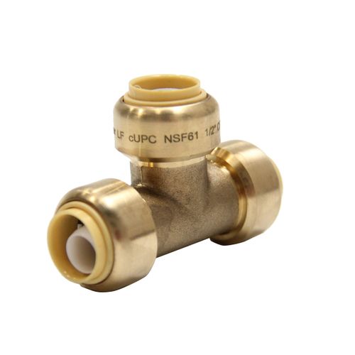 (Pack of 25) EFIELD 1/2 Inch Push Fit Fitting Bundles to Connect Pex, Copper, CPVC -10 PCS Elbow and10 PCS Coupling, 5 PCS Tee with a Disconnect Clip