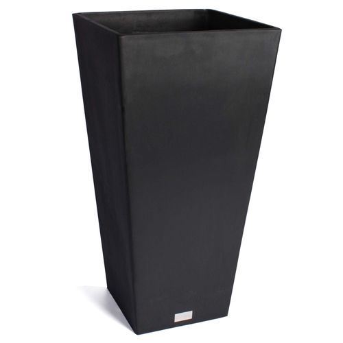 Veradek V-Resin Indoor/Outdoor Taper Planter (30 inch, Black)