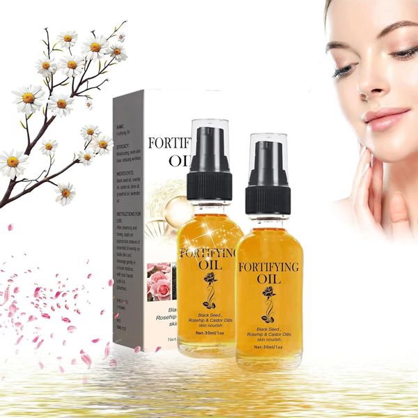 Lina Oil, Lina Oil for Face, Lina Castor Oil Black Seed Oil,Rosehip Oil, Castor Oil Black Seed Oil Rosehip Oil Face Serum,Rosehip Oil for Face (2 Pcs)