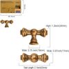 9BUILD 10 Pack Brass Drawer Knobs Cabinet Knobs T Bar Cupboard Knobs Kitchen Door Knobs Zinc Alloy Dresser Knobs Single Hole Cupboard Handles Wardrobe Knobs UK0036