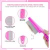 Flea Lice Comb Dog Cat 7PCS Pink (Pink#7)