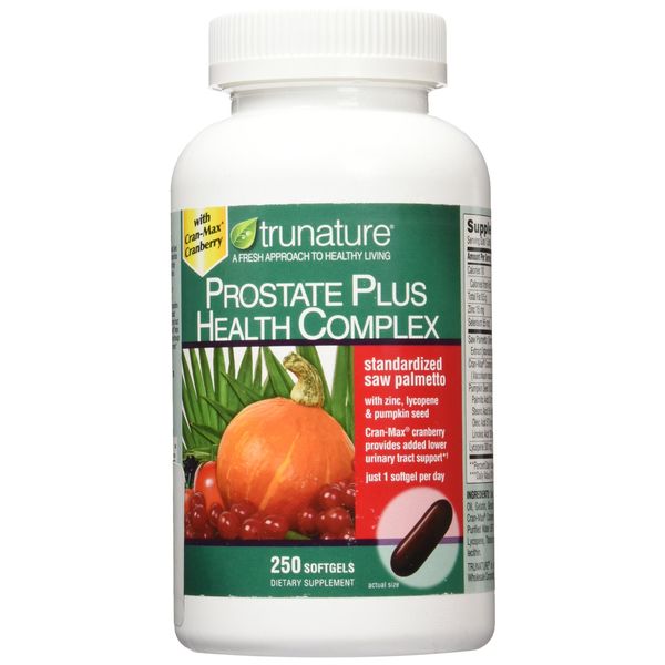 Trunature Saw Palmetto Prostate Health Complex with Zinc, Lycopene and Pumpkin Seed, 250 Softgels