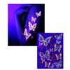 Blacklight Glow Party Temporary Tattoo-1 Sheet -Buttterfly