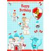 Kids Brave Knight 4th Birthday Card