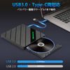 Octantis External DVD Drive (USB 3.0/Type-C, High Playback / Write Speed, Bus Powered, Quiet), CD DVD Drive, External M-DISC Compatible, TF/SD Card Compatible, Windows, MacOS, Linux Compatible,