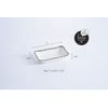 Pampa Bay Silver Titanium Finished Rim Porcelain Rectangular Dish, 7-inch Length