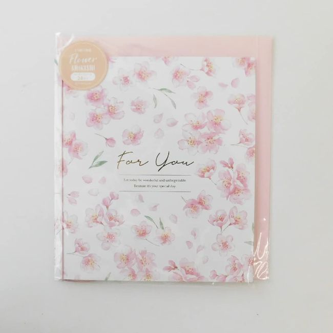 Zet and Kay Bi-Fold Colored Paper Flower Message Stickers with 24 Sheets, Bifold Writing, Large Groups, Cute (Sakura)