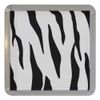 Zebra Print - Plastic Tea Coaster/Beer Mat