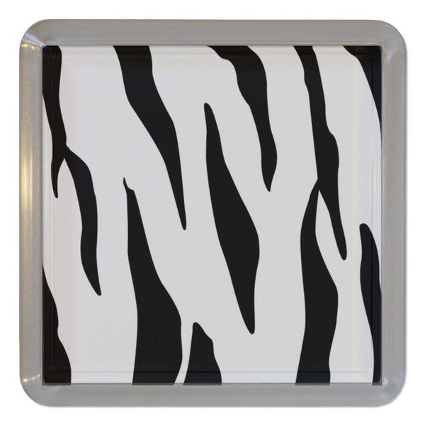 Zebra Print - Plastic Tea Coaster/Beer Mat