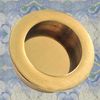 Universal Hardware Finger Pulls Handle Recessed Edge Flush Fitting Pocket Insert Wardrobe Sliding Doors 40mm (Polished Brass)