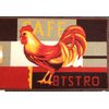 PRINTED KITCHEN RUG (nonskid back) (18" x 30"), ROOSTER, CAFE BISTRO #2, rec, RT