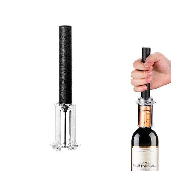 Coollooda Wine Opener Air Pump Wine Opener Air Pump Wine Opener Air Pressure Wine Bottle Opener Bottle Opener Bottle Opener Easy Open Portable Travel Pump Operated Suitable for Party Venues for Wine Lovers Black