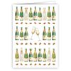 Quire Mini Card Champagne Bottles, Green, 70x89mm