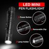 XINFEIBEI LED Pen Light Flashlight with Clip, Single Mode, AAA Battery Mini Flashlights for Emergency, Work, Inspection, 5-Pack