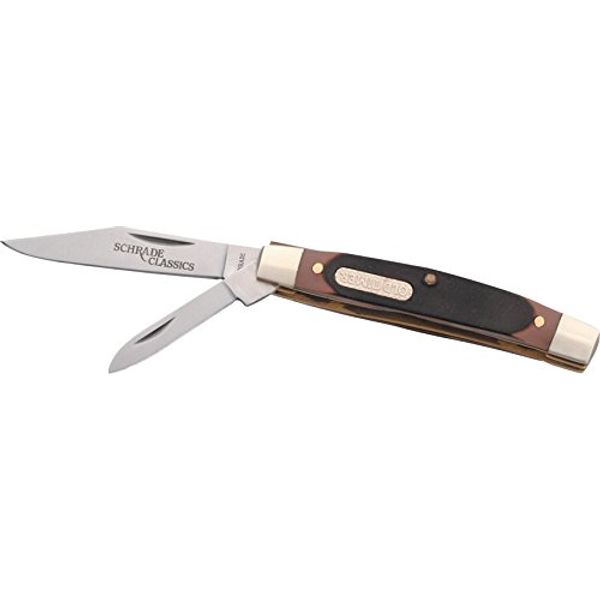 Old Timer 33OT Middleman Jack 5.7in S.S. Traditional Folding Knife with 2.4in Clip Point Blade and Sawcut Handle for Outdoor, Hunting, Camping and EDC