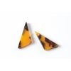 Tortoise Shell Pattern Part Triangle D 1 Pairs (2 Pieces) Pierced Earrings Handmade Parts Materials