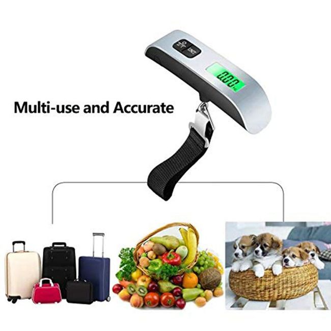Portable Luggage Scale High Precision Travel Digital Hanging Scales With  Hook LCD Display 50kg 110lbs Electronic Fishing Weighs Weight Balance Tool Weight  Scale Suitcase Handheld Scale Baggage Digital Scale Perfect for Travel