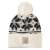 Carhartt Ladies Knitted Bobble Hat, Oat milk