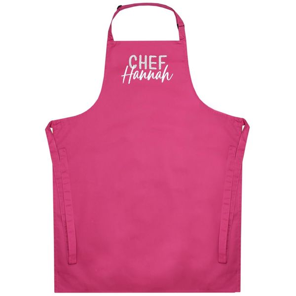 TeddyT's Personalised Adult Chef Apron (Pink)