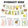 19 Pcs Easter Decorations,Easter Bunting,Easters Bunny Table Decorations For Home & School Party,
