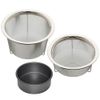 Instant Pot Large and Small Mesh Steamer Baskets & Nonstick Round Pan Bundle