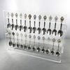 Ikee Design Premium Acrylic Souvenir Spoon Display Case, Wall Mountable Spoon Collections Organizer Storage Holder, Tea Spoon Storage Display Box, 13 7/8”W x 1 3/4”D x 10 7/8" H
