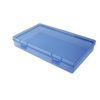 LJY 6 Pieces Rectangular Empty Mini Clear Plastic Organizer Storage Box Containers with Hinged Lids (180 x 110 x 30 mm, Blue)