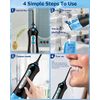 Cordless Water Flosser for Teeth Professional Water Teeth Cleaner Picks Dental Oral Irrigator with 3 Modes & 4 Jet Tips for Braces Gums, IPX7 Waterproof, 300ml Detachable Tank for Mother Day Gift