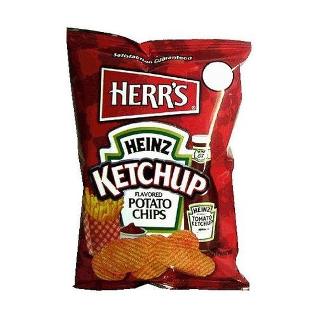 Herr's Ketchup Flavored Potato Chips 1 oz Bags - Pack of 42