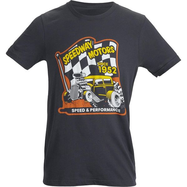 Speedway Speed and Performance Sedan Flag T-Shirt, Large