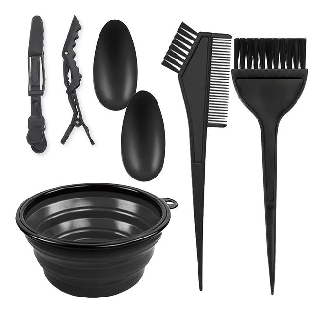 EIHI 6-teiliges Haarfärbepinsel Set,haarfärbepinsel Haarfärbe-Pinsel und Schüssel, inkl. Haar-Tönungsschale, Färbepinsel, Ohrabdeckung und Farbmischer, Haarfärbe-Applikator