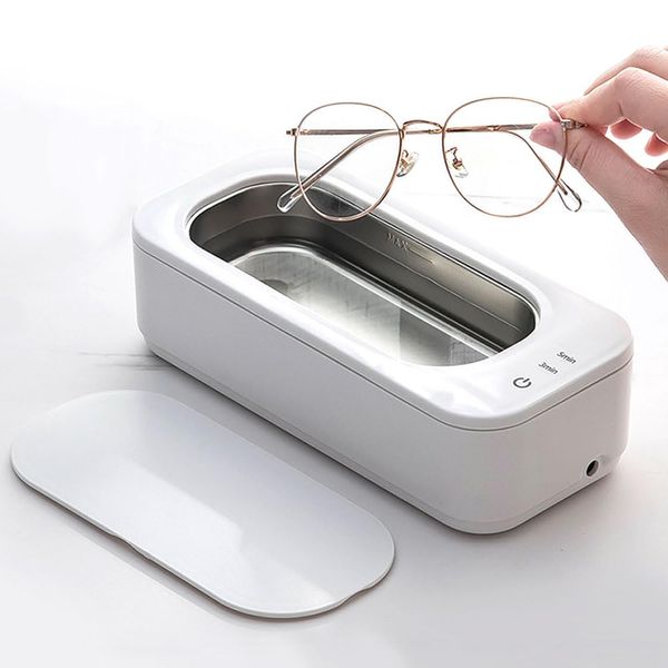 Ultrasonic Cleaning Machine, Ultrasonic Cleaner, Glasses Cleaning Machine, Dentures, Ultrasonic Cleaning Device, Accessories, Clock, Toothbrush, 11.8 fl oz (350 ml), Large Capacity, 47,000 Hz,