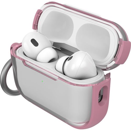 OtterBox - AirPods Pro Case, 2nd Generation - Clear Protective Case with Carabiners, Wireless Charging Compatible (Sweet Crystal)