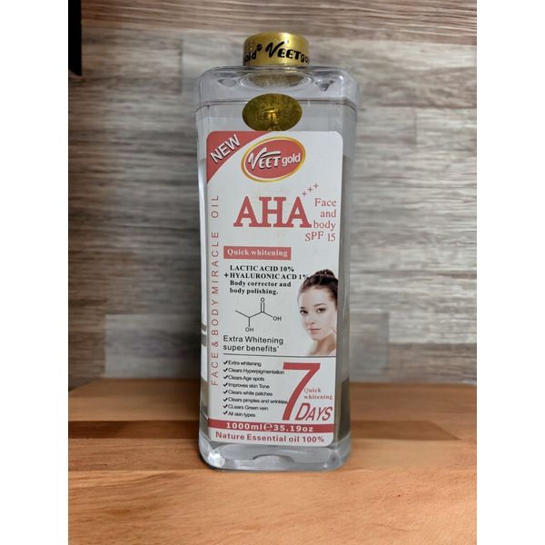 Veet Gold Aha Whitening Face and Body Oil Spf 15. 1000ml