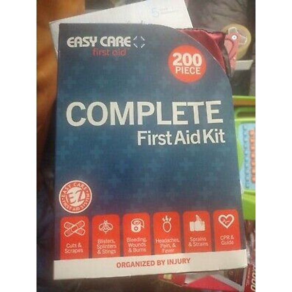 Easy Care First Aid 200 Piece Complete First Aid Kit Cut Scrapes Blisters...