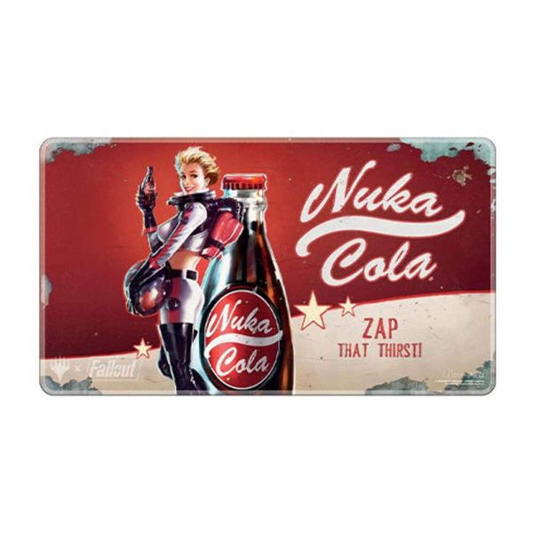 Ultra PRO - Fallout Holofoil Playmat - Nuka Cola Pinup - for Magic: The Gathering, Limited Edition Collectible Trading Tabletop Gaming Essentials Accessory Supplies