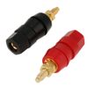 4 Pcs Banana Socket Test Probe Audio Speaker Terminal Binding Post Banana Plug Jack Socket Adapter Connector 4mm Panel Mount Black and Red