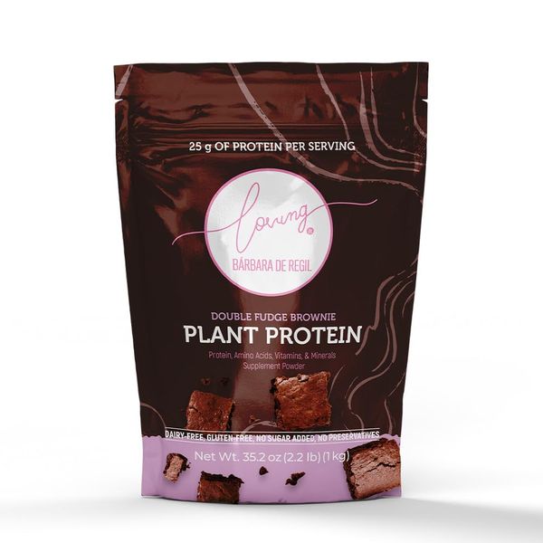 Loving it by Barbara de regil Plant Based Protein Double Fudge Brownie 26 Servings 2.2 lb